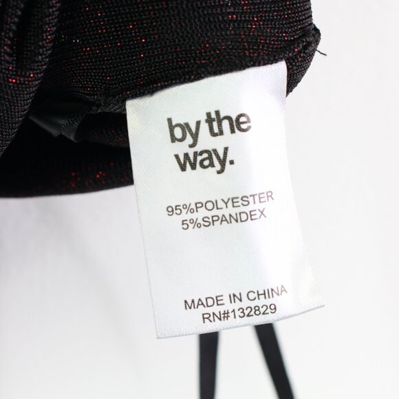 Revolve by the way. Metallic Shimmer Crop Cami Black Red Size S - Picture 6 of 7